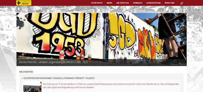 Fanprojekt Dresden mit neuer Website