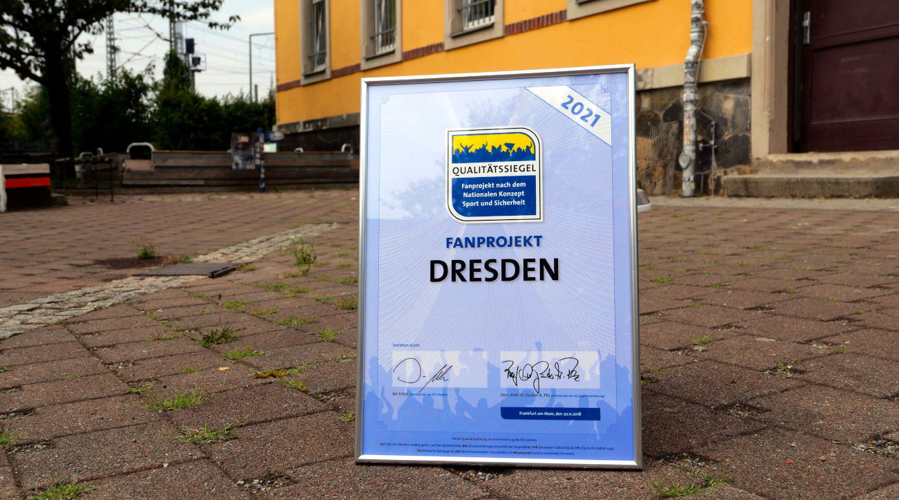 Fanprojekt Dresden erhält Qualitätssiegel