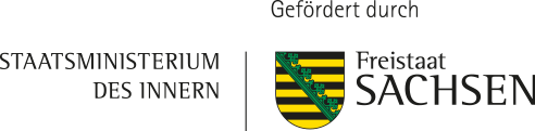 Gefördert durch das Staatsministerium des Innern, Freistaat Sachsen
